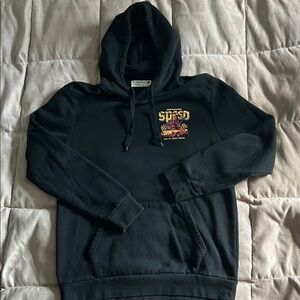 Retrofit Black Hoodie Maximum Speed Racing Graphics Size Medium